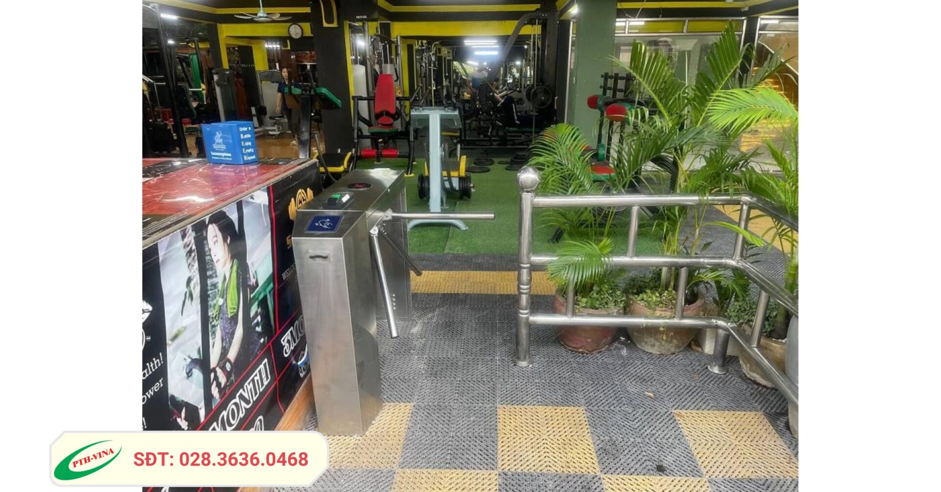 cổng soát vé phòng gym