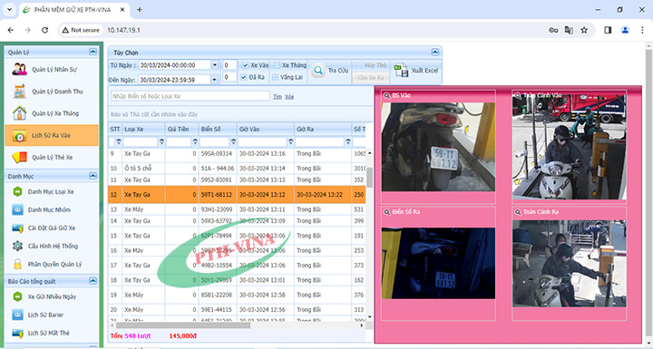 phần mềm quản lý bãi giữ xe