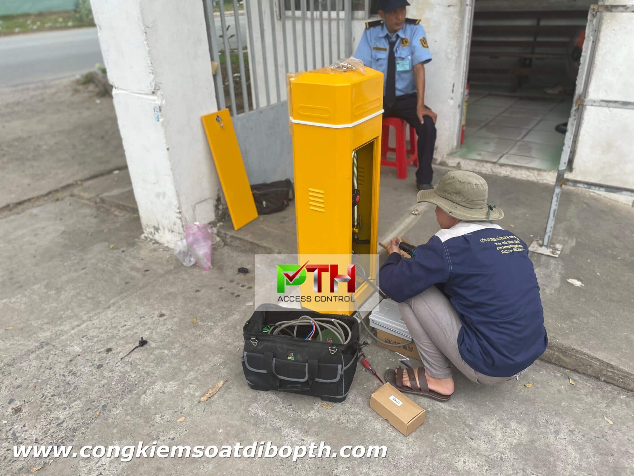 Hình ảnh thực tế tại công trình lắp đặt barrier BS-306 cho Công ty Mousse Liên Mỹ - KCN Đồng An II