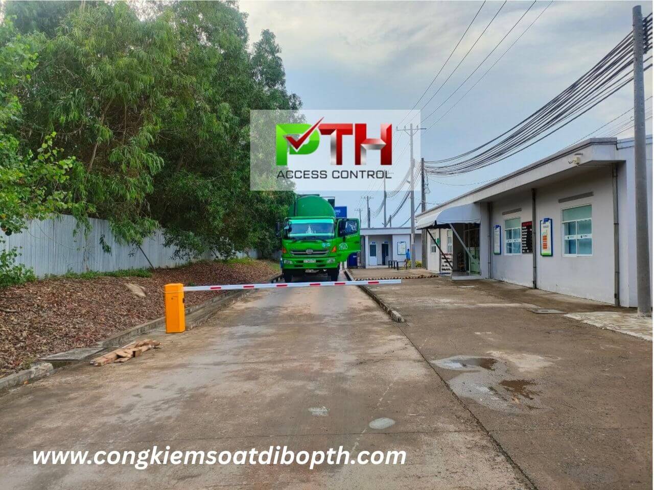Lắp barie BS-206 xho nhà khử trùng tại Long An