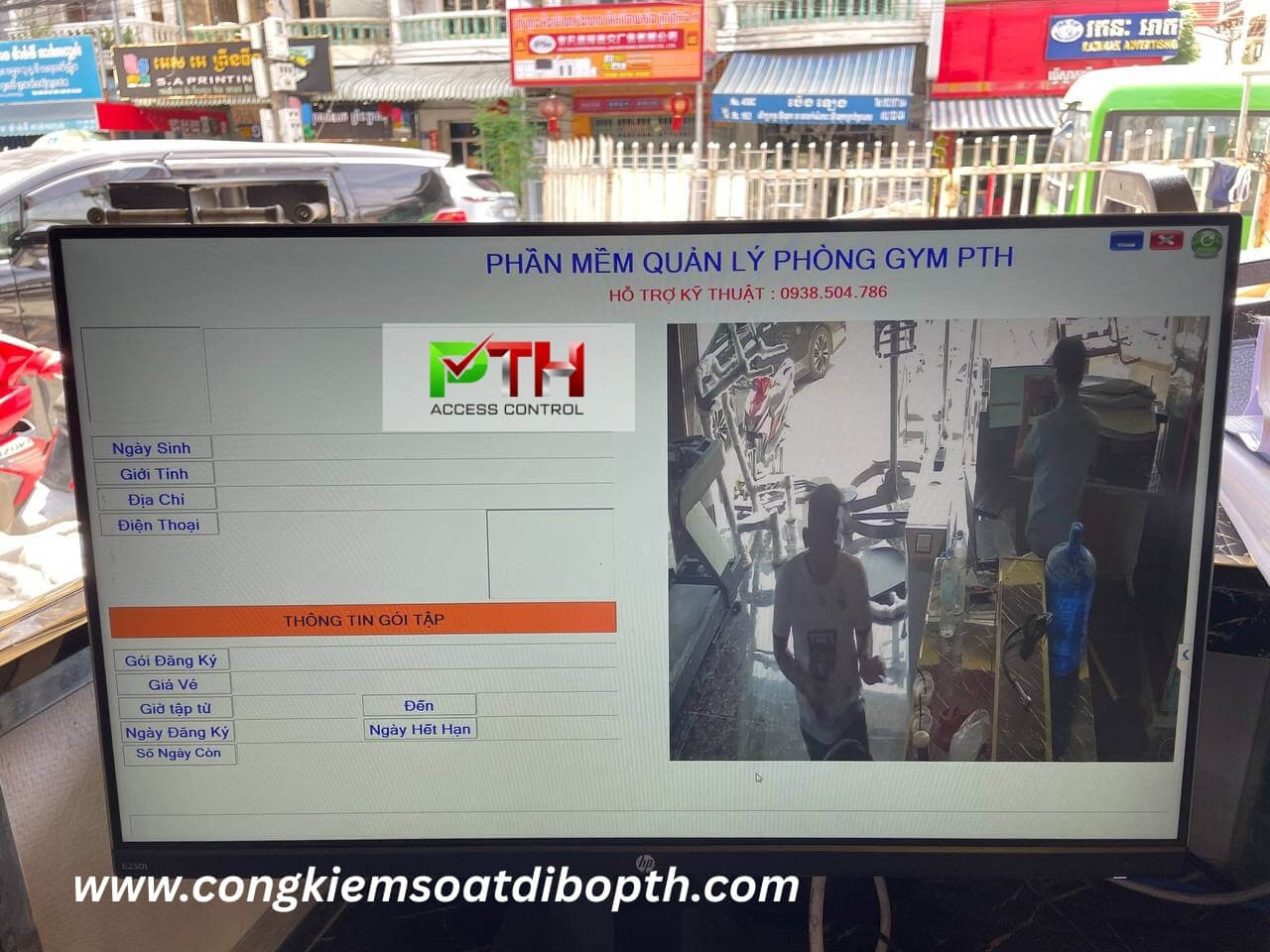 cong trinh lap cong xoay tripod ket hop may cham cong cho phong gym tai campuchia