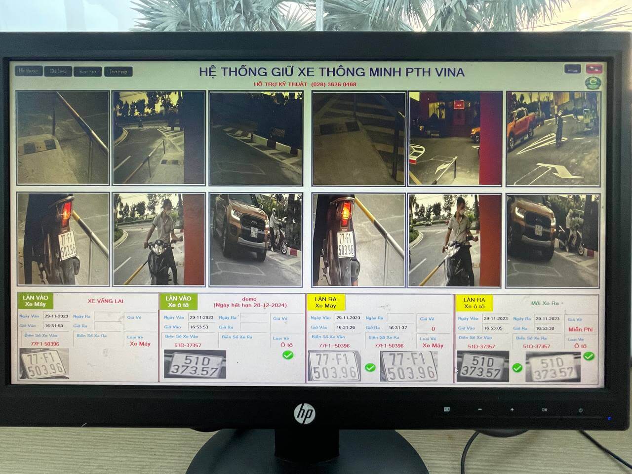 Phần mềm hệ thống giữ xe thông minh PTH PARKING