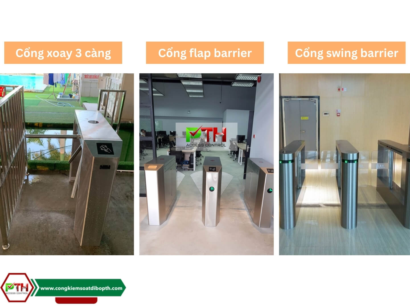 Ba loại cổng an ninh soát vé bằng thẻ từ phổ biến