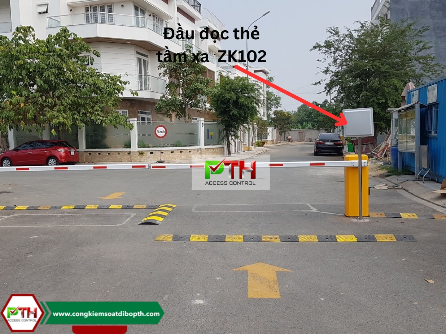 Ứng dụng đầu đọc thẻ tầm xa 10m ZK102 tại hệ thống kiếm soát xe ra vào khu dân cư