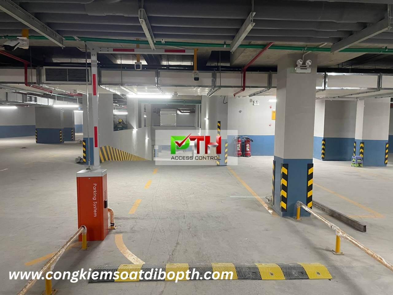 Hình 5: Công trình lắp hệ thống giữ xe thông minh cho tầng hầm tại Dĩ An 