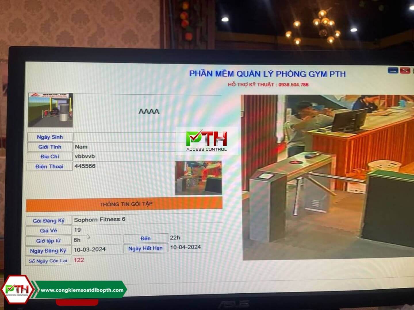 Phần mềm soát vé phòng GYM