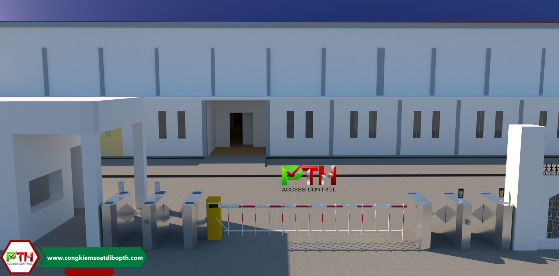 Thiết kế bản vẽ 3D cho Barie Tự Động Nhà Máy, KCN, Xí Nghiệp