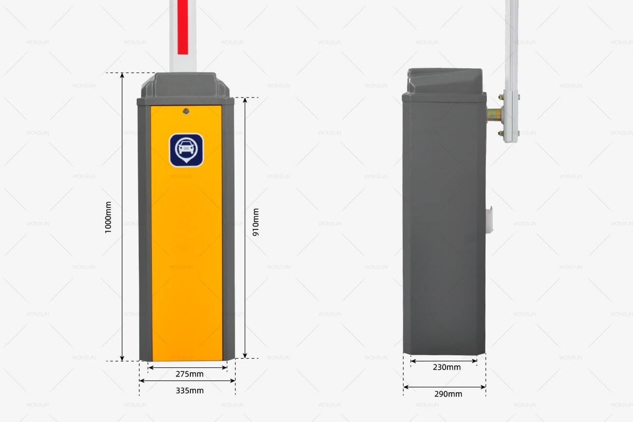 Kích thước barie Wonsun DZ-2129 Kích thước barie Wonsun DZ-2129