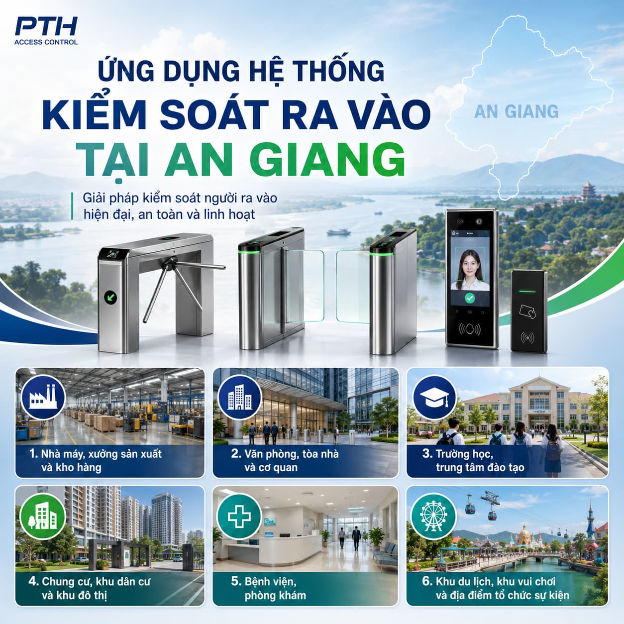 Ứng dụng hệ thống kiểm soát ra vào tại An Giang Ứng dụng hệ thống kiểm soát ra vào tại An Giang